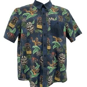 Iron Maiden Hawaiian Shirt M Book of Souls Eddie AOP Cotton Middle of Beyond